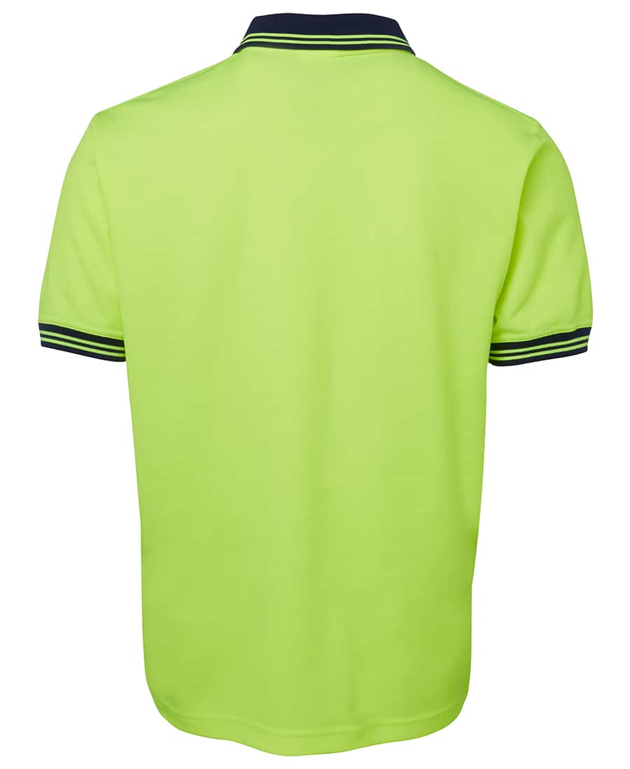 Hi Vis S/S Cotton Back Polo- Mens - 6HPS - Image 3