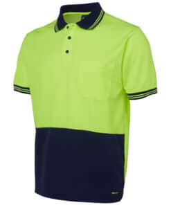 Hi Vis S/S Cotton Back Polo- Mens – 6HPS