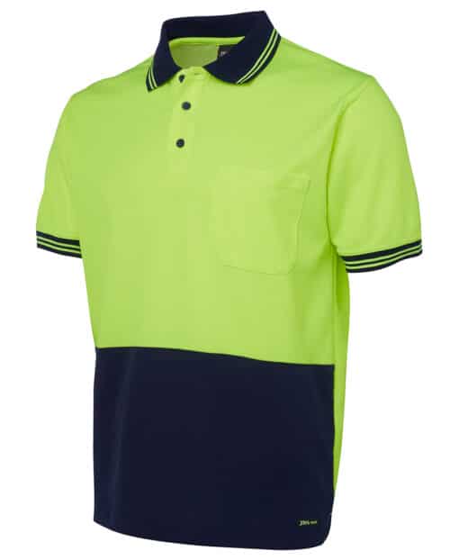 Hi Vis S/S Cotton Back Polo- Mens - 6HPS - Image 2