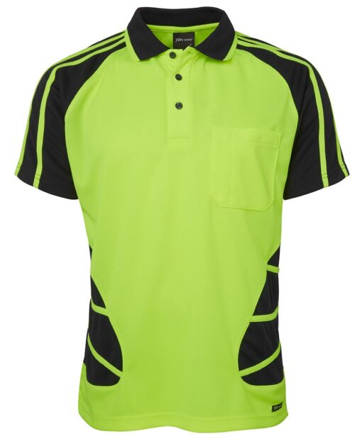 Hi Vis S/S Spider Polo - Mens - 6HSP