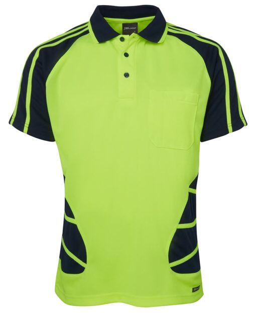 Hi Vis S/S Spider Polo - Mens - 6HSP - Image 5