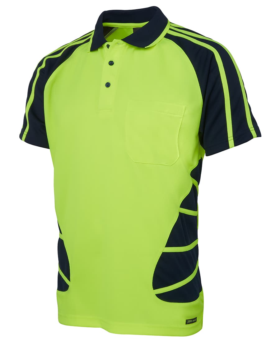 Hi Vis S/S Spider Polo - Mens - 6HSP - Image 7