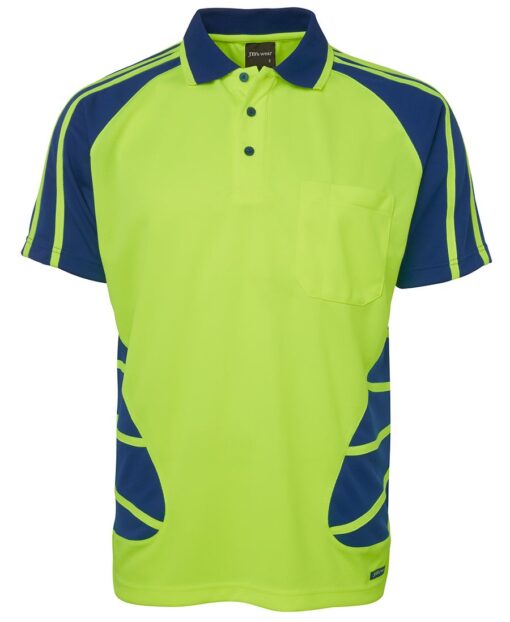 Hi Vis S/S Spider Polo - Mens - 6HSP - Image 9