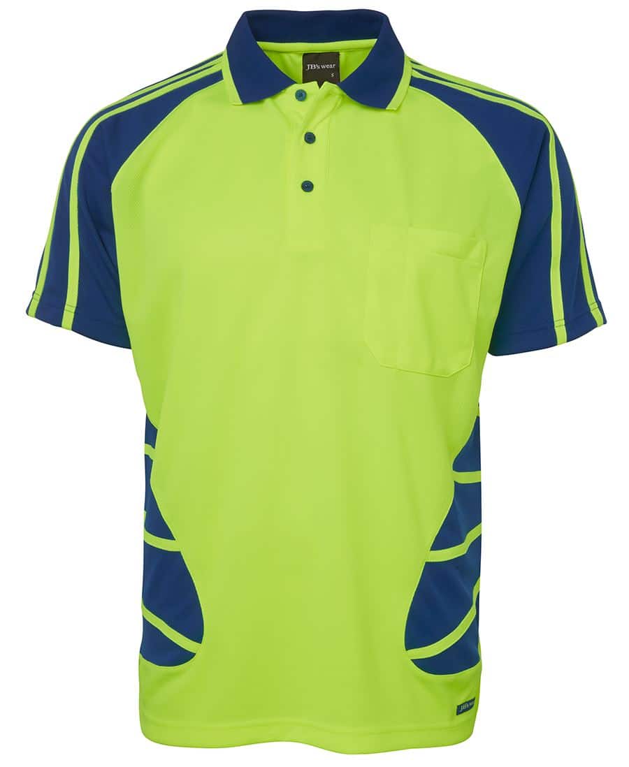 Hi Vis S/S Spider Polo - Mens - 6HSP - Image 9