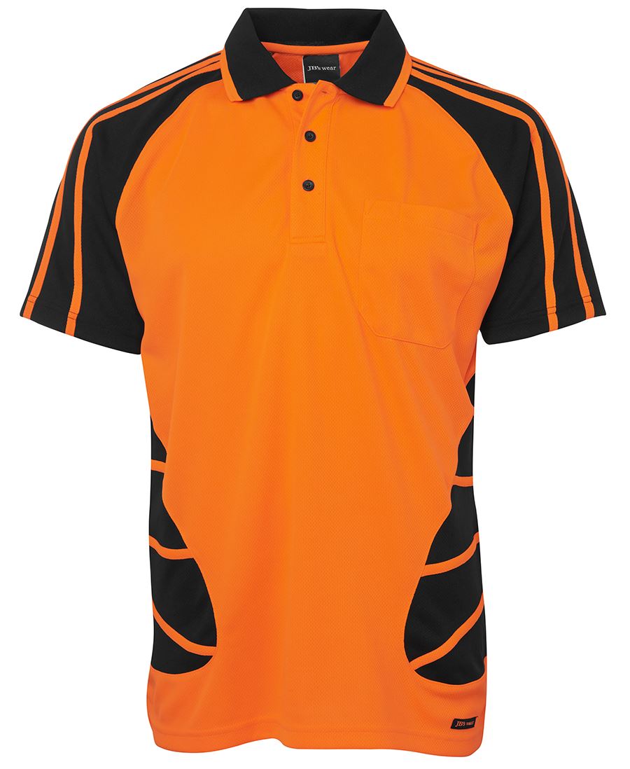 Hi Vis S/S Spider Polo - Mens - 6HSP - Image 13