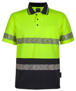 Hi Vis S/S Segmented Tape Polo – Mens – 6HSST