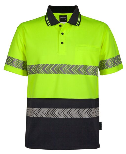 Hi Vis S/S Segmented Tape Polo - Mens - 6HSST
