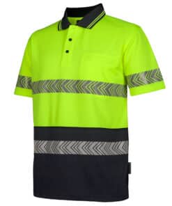 Hi Vis S/S Segmented Tape Polo – Mens – 6HSST
