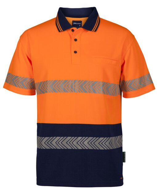 Hi Vis S/S Segmented Tape Polo - Mens - 6HSST - Image 5