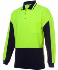 Hi Vis L/S Gap Polo – Mens – 6HVGL