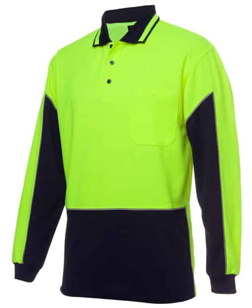 Hi Vis L/S Gap Polo - Mens - 6HVGL - Image 2