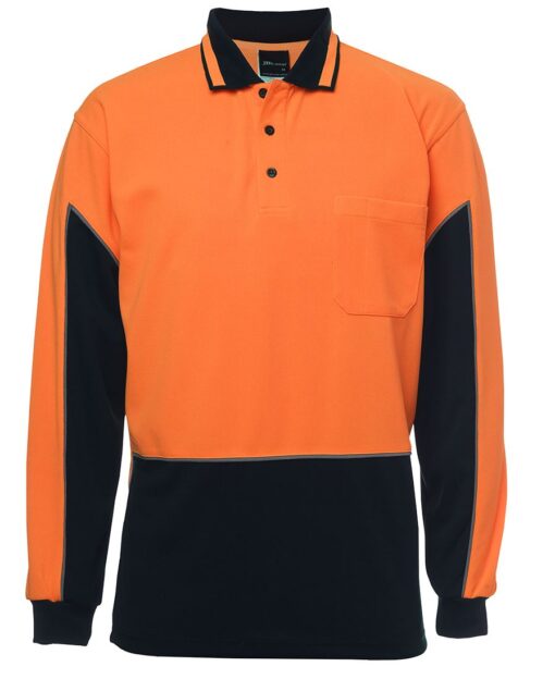 Hi Vis L/S Gap Polo - Mens - 6HVGL - Image 5