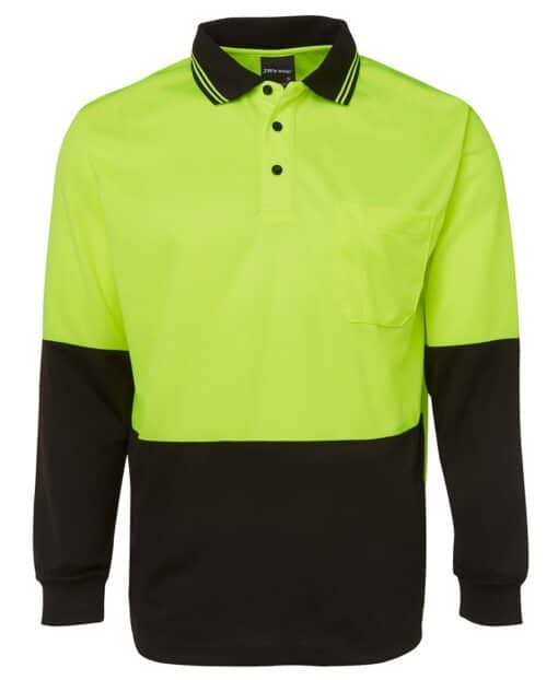 Hi Vis L/S Traditional Polo - Mens - 6HVPL