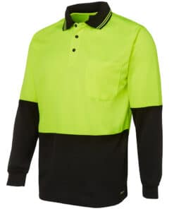 Hi Vis L/S Traditional Polo – Mens – 6HVPL