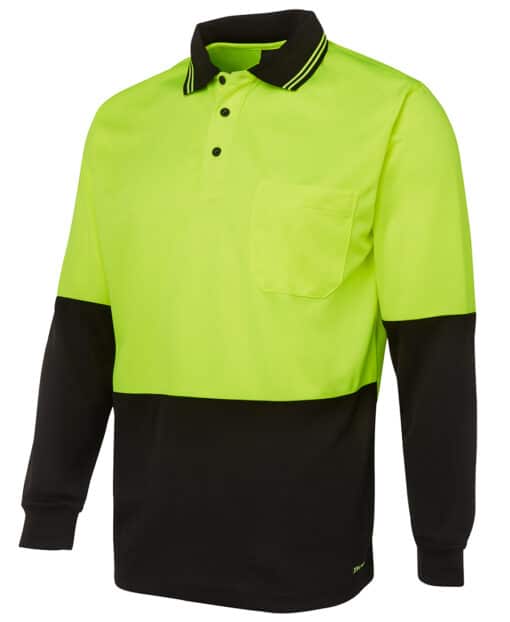 Hi Vis L/S Traditional Polo - Mens - 6HVPL - Image 2