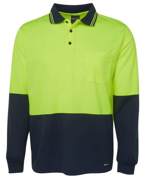 Hi Vis L/S Traditional Polo - Mens - 6HVPL - Image 9