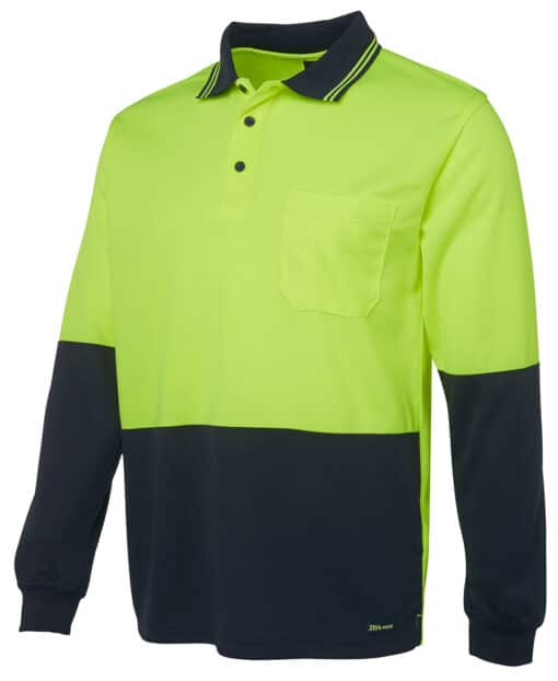 Hi Vis L/S Traditional Polo - Mens - 6HVPL - Image 11