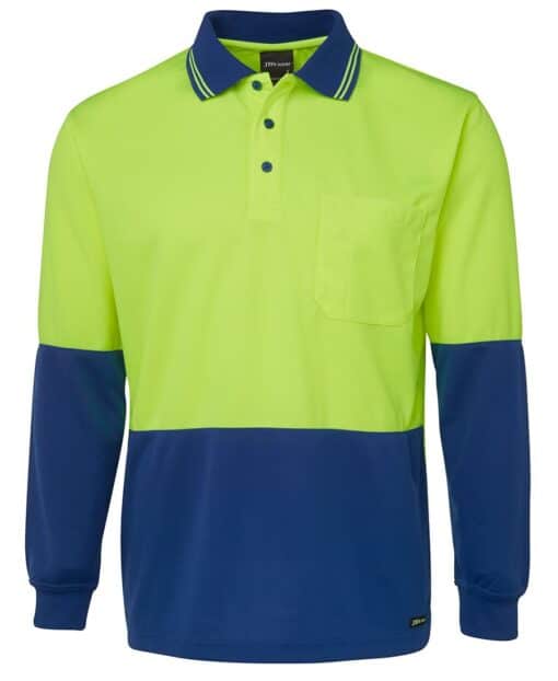 Hi Vis L/S Traditional Polo - Mens - 6HVPL - Image 13