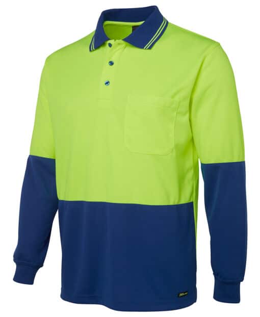 Hi Vis L/S Traditional Polo - Mens - 6HVPL - Image 15