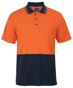 Hi Vis S/S Cotton Pique Trad Polo – Mens – 6HVQS