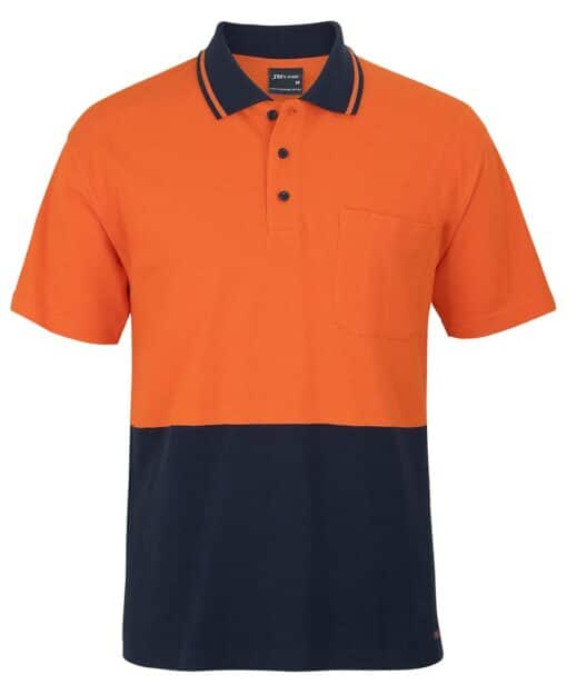 Hi Vis S/S Cotton Pique Trad Polo - Mens - 6HVQS