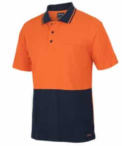 Hi Vis S/S Cotton Pique Trad Polo – Mens – 6HVQS