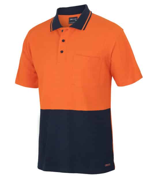 Hi Vis S/S Cotton Pique Trad Polo - Mens - 6HVQS - Image 2