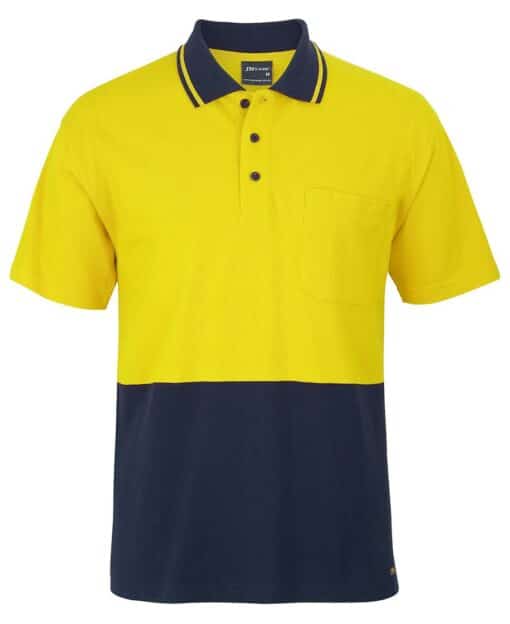 Hi Vis S/S Cotton Pique Trad Polo - Mens - 6HVQS - Image 5