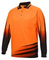 Hi Vis L/S Rippa Sub Polo – Mens – 6HVRL