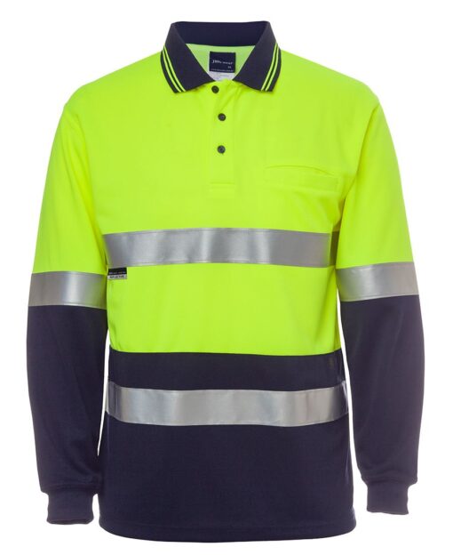 Hi Vis L/S (D+N) Traditional Polo - Mens - 6HVSL