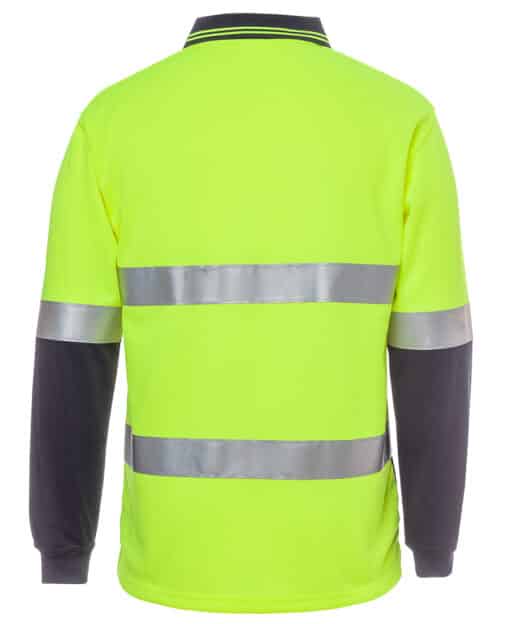 Hi Vis L/S (D+N) Traditional Polo - Mens - 6HVSL - Image 3