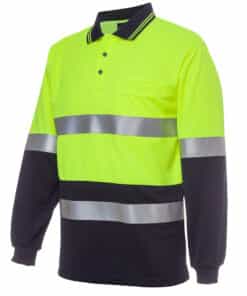 Hi Vis L/S (D+N) Traditional Polo – Mens – 6HVSL