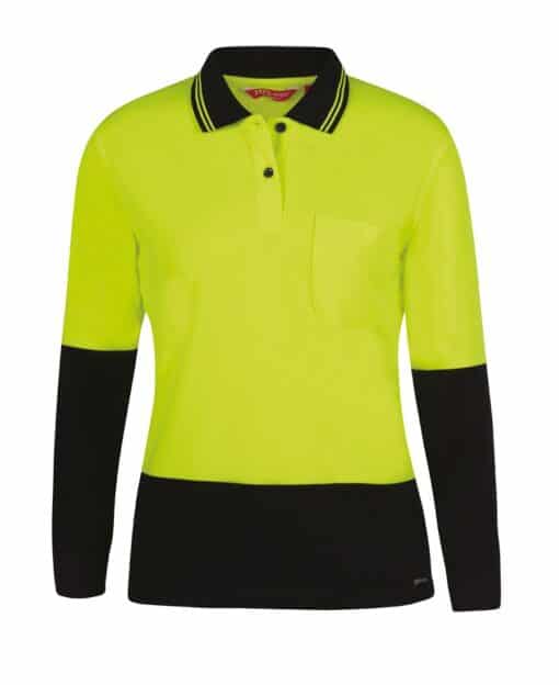 Hi Vis L/S Comfort Polo - Ladies - 6LHCL