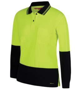 Hi Vis L/S Comfort Polo – Ladies – 6LHCL