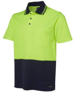 Hi Vis Non Cuff S/S Cotton Back – Mens – 6NCCS