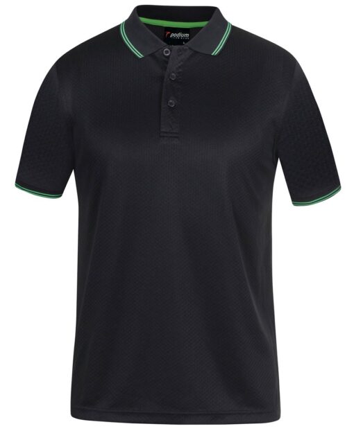 Podium Jacquard Contrast Polo - Mens - 7JCP