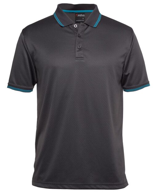 Podium Jacquard Contrast Polo - Mens - 7JCP - Image 6