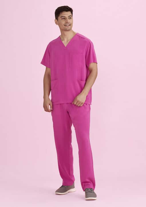 Pink V-Neck Scrub Pant - Unisex