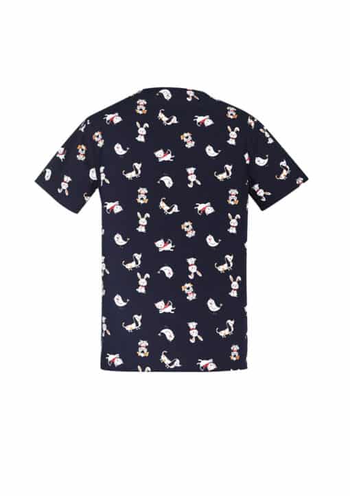 Printed Best Friends Scrub Top - Mens - Image 5