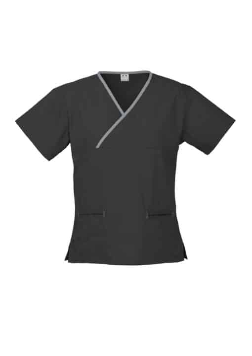 Classic Contrast Crossover Scrub Top - Womens - Image 3