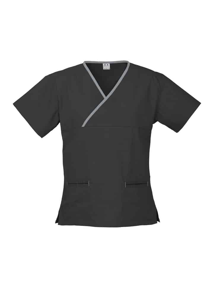 Classic Contrast Crossover Scrub Top - Womens - Image 3