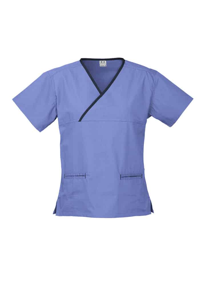 Classic Contrast Crossover Scrub Top - Womens - Image 5