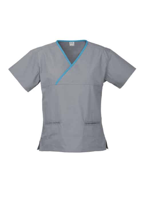 Classic Contrast Crossover Scrub Top - Womens - Image 9