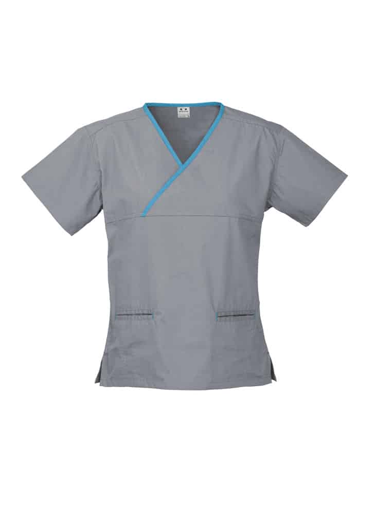 Classic Contrast Crossover Scrub Top - Womens - Image 9