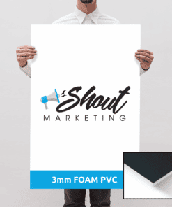 3mm foam ad board - shout marketing
