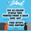 Shout Marketing Custom Printed AS Colour Staple Tee Deal Australia