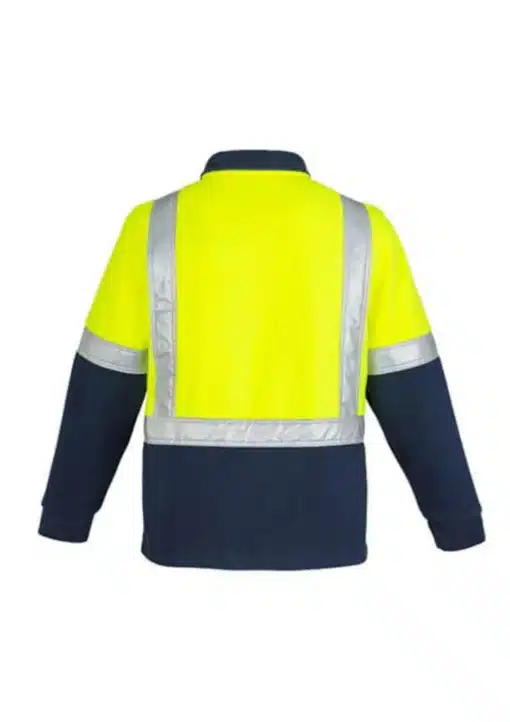 Mens Hi Vis Polar Fleece Jumper - Shoulder Taped - Image 3