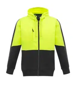 Mens Hi Vis Full Zip Hoodie