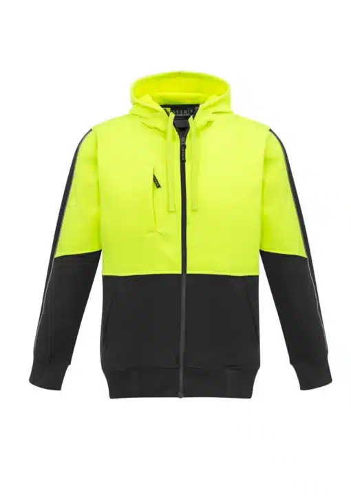 Mens Hi Vis Full Zip Hoodie - Image 2