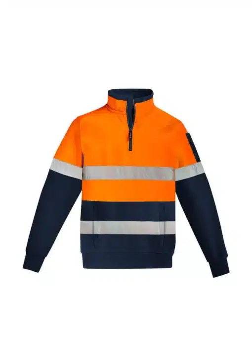 Mens Hi Vis 1/4 Zip Pullover - Hoop Taped - Image 2